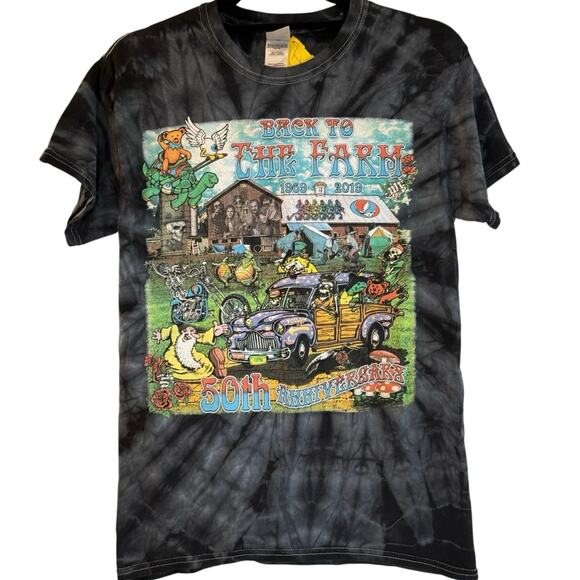 The Grateful Dead Back to the Farm 50th Anniversary 2019 Tie Dye Shirt Adult S - Picture 1 of 4
